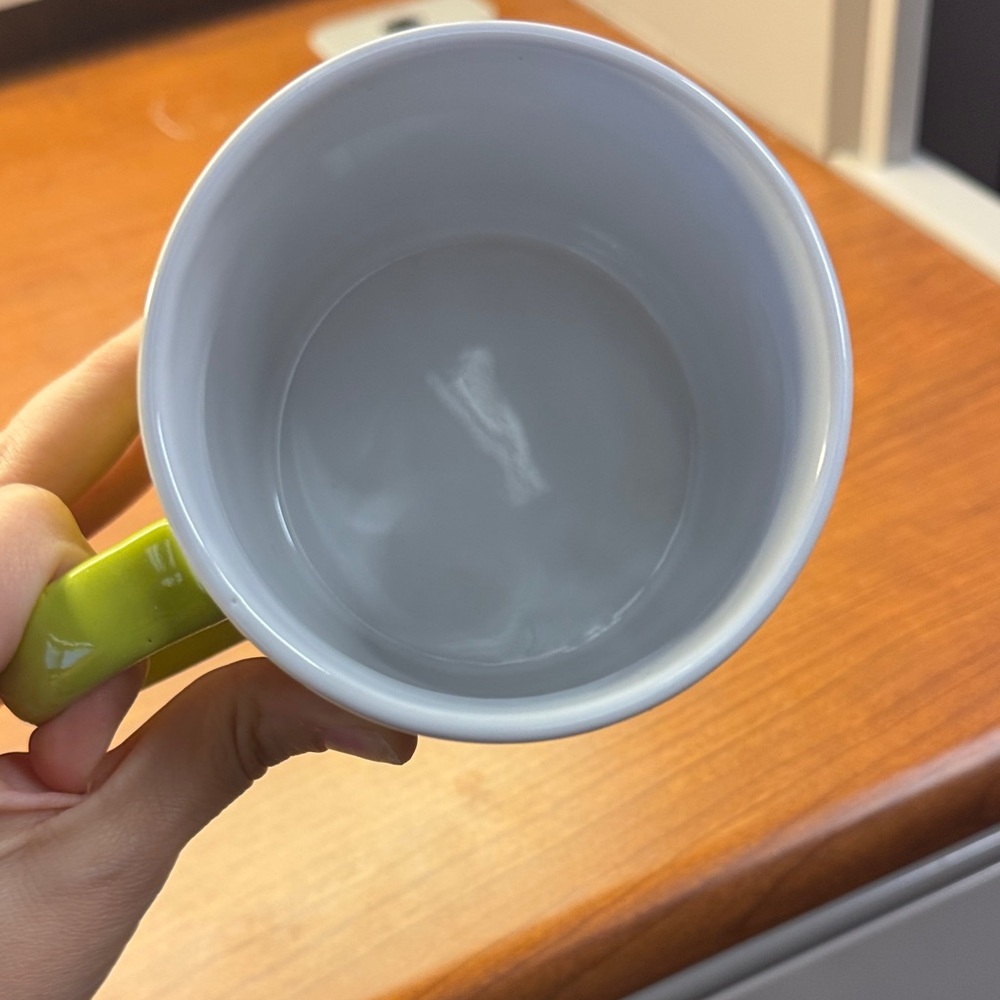 Green Ceramic Mug with Artistic Design - Picture 5 of 5